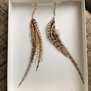 🔥Artisan-made feather earrings STUNNING🔥